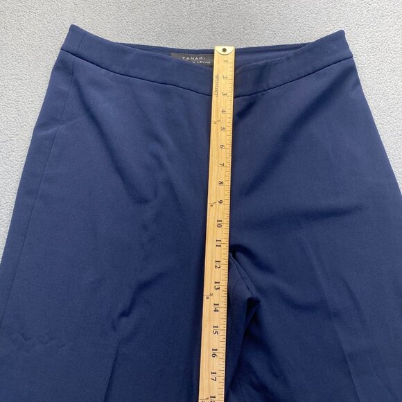 Tahari Arthur S.Levine Women's Wide Leg Crop Pants Size 10,Blue - Picture 5 of 9